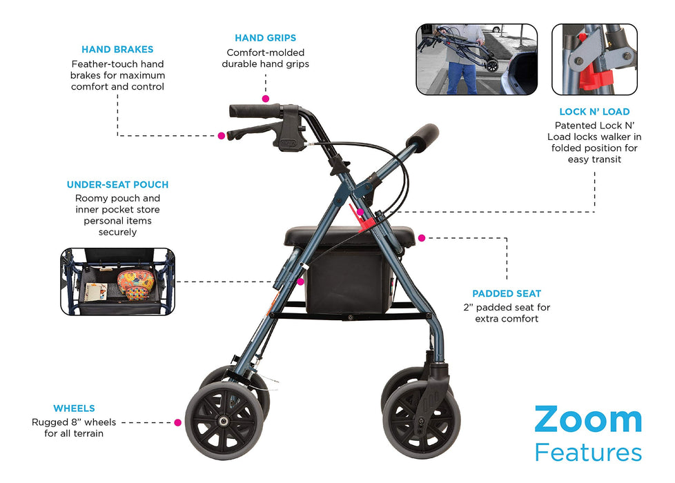 Zoom 18" Rolling Walkers