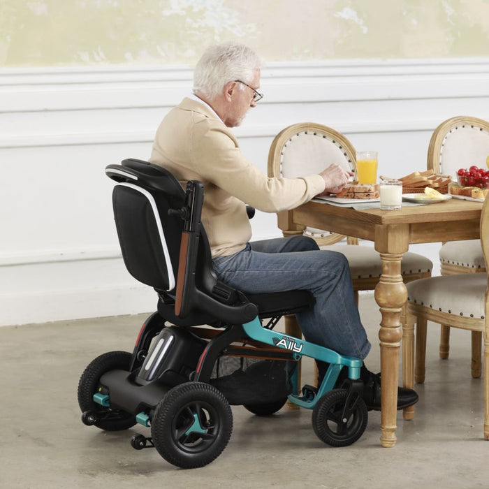 Adult using Folding Ally Power Wheelchair GP303 - reviews online