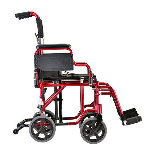 Lightweight Transport Chair with Detachable Arms - Comfortable Mobility Solution