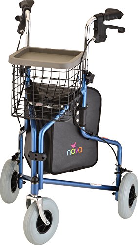 Traveler 3 Wheel Rolling Walker in light blue in stock