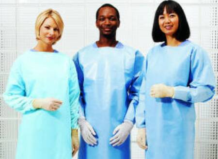 Blue Polyethylene Film Gown 15ct