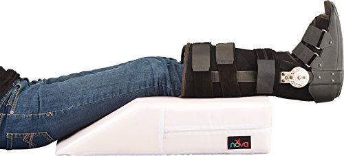 NOVA Elevating Leg Pillow, Recovery Support Wedge for Foot, Ankle, Leg, Hips and Back, Choose from 6" or 8" Height, Removable and Washable Cover