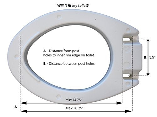 Toilet Seat Riser, Raised Toilet Seat (For Under Seat)