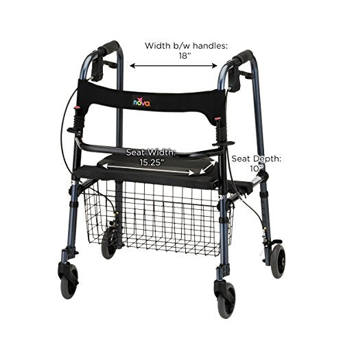 Cruiser De-Light Folding Rolling Walker