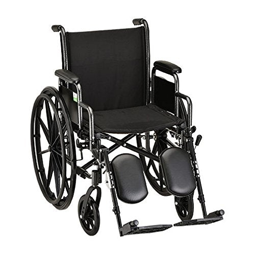 16" Steel Wheelchair with Detachable Arms & Elevating Leg Rests - 1 Each/Each - 5160SE