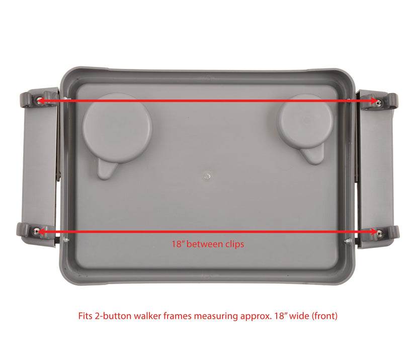 NOVA Walker Tray with Two Cup Holders, Easy Up and Down