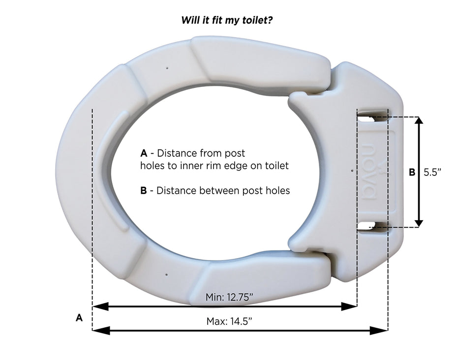 Toilet Seat Riser, Raised Toilet Seat (For Under Seat)