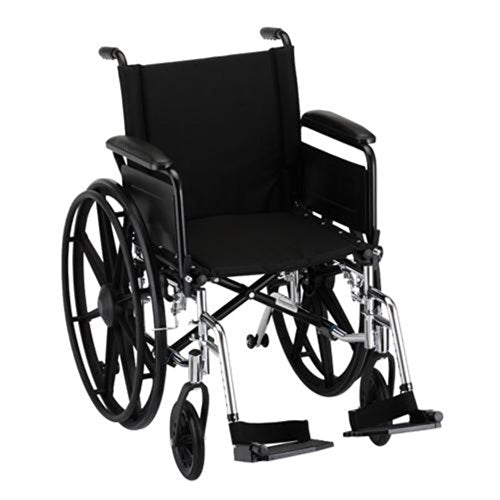 Nova 18" Lightweight Wheelchair with Full Arms and Footrests