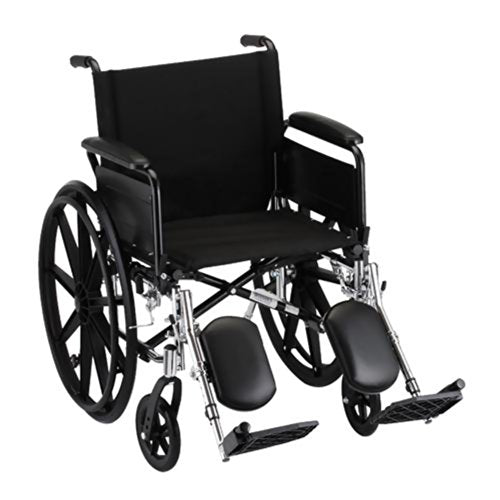 Lightweight Wheelchair Seat Size: 20" W, Arm Type: Full Arms: Elevating Leg Rests