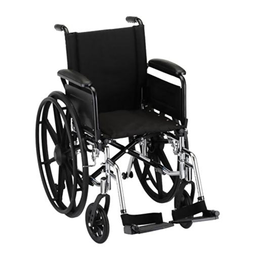 Nova 16" Lightweight Wheelchair with Full Arms and Footrests
