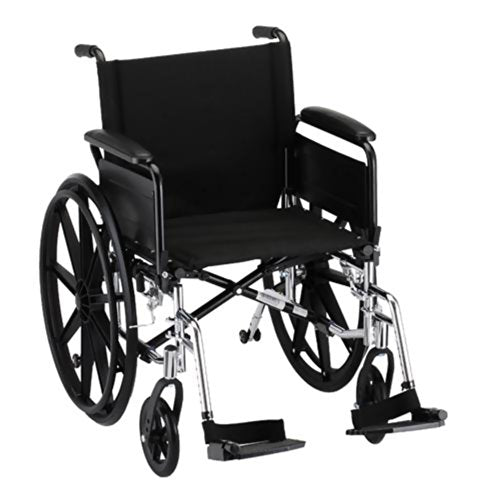 Lightweight Wheelchair Seat Size: 20" W, Full Arms, Front Rigging: Footrests