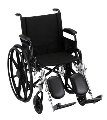 NOVA 18" Lightweight Wheelchair w/Desk Arms & Elevating Leg Rest