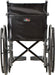 NOVA Steel Wheelchair with Fixed Arms & Footrests back chair view