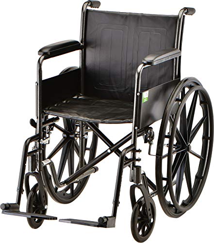 NOVA Steel Wheelchair with Fixed Arms & Footrests