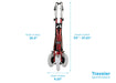 Traveler 3 Wheel Rolling Walker folded dimensions 