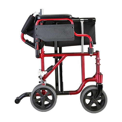 Lightweight Transport Chair with Detachable Arms - Comfortable Mobility Solution