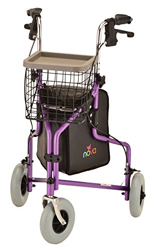 Traveler 3 Wheel Rolling Walker in purple with basket, mobility aids online