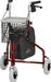 Traveler 3 Wheel Rolling Walker in red with basket online
