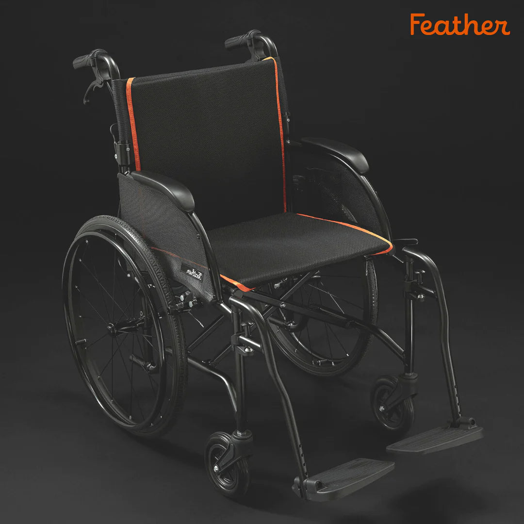 Feather Mobility Wheelchair - Lightweight Transport Chair With