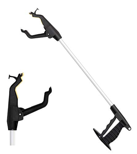 NOVA Long Reacher, Lightweight Grabber with Wide Gripper, Hook & Magnetic Tip, Rotating Easy Grip Handle