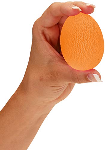 NOVA Hand Exerciser Oval Egg, Hand Grip Squeeze Oval Ball for Strength, Stress and Recovery, Comes in 3 Resistance Levels - Pink Soft