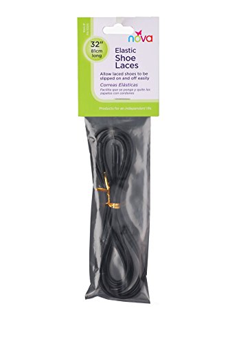 Elastic Shoelaces, 32" Length Stretchable Shoelaces, One Pair, Black or White