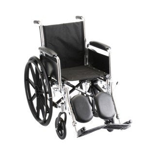 Nova Medical Wheelchair- 16IN. with Detachable ARMS Full ARMS & Elevating LEGREST
