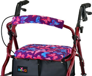 NOVA Rollator Walker Seat & Back Cover, Removable and Washable, Faux Fur