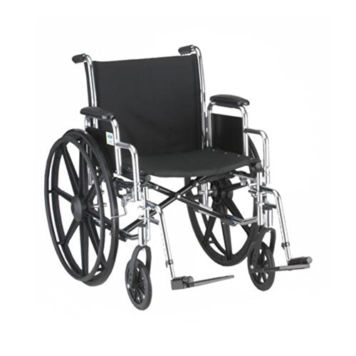 WHEELCHAIR- 18in. WITH DETACHABLE DESK ARM & SWING AWAY FOOTREST