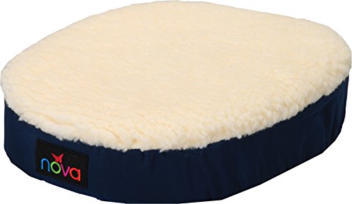 NOVA Donut Pillow Seat Cushion with Fleece Sheepskin Surface, Travel Ring Cushion, Removable and Washable Fleece Cover