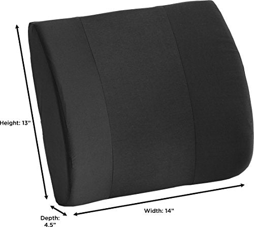 Memory Foam Lumbar Cushion with Stabilization Board Insert
