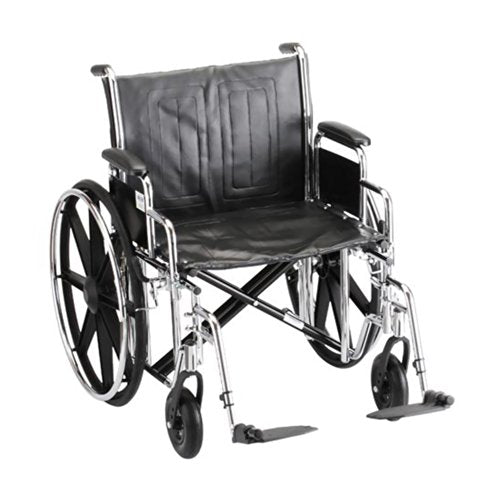 Nova 20 inch Steel Wheelchair with Detachable Desk Arms and Footrests