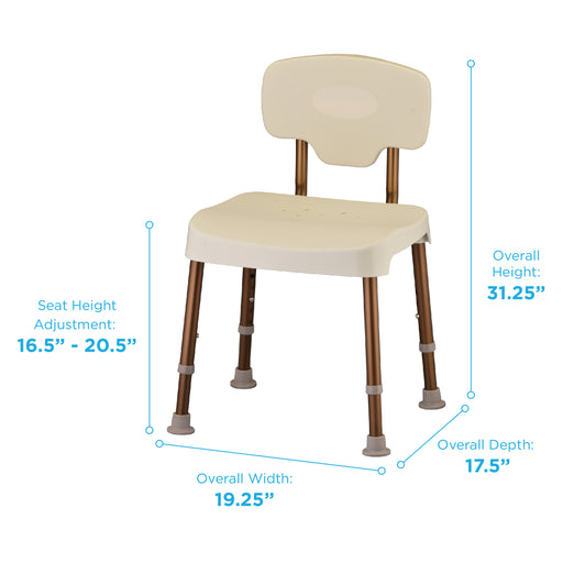 Heavy Duty Bath Seat with Back