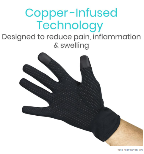 Copper Full Finger Arthritis Gloves - Pain Relief & Therapeutic ...