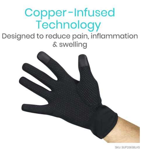 Copper Full Finger Arthritis Gloves